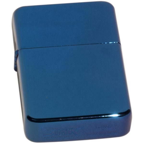 Star Petrol Lighter with blue finish & free text engraving