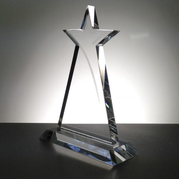 Star Crystal Trophy 20cm high.